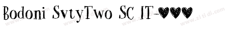 Bodoni SvtyTwo SC IT字体转换